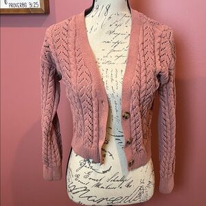 Jessica Simpson Dusty Pink Knit Cardigan